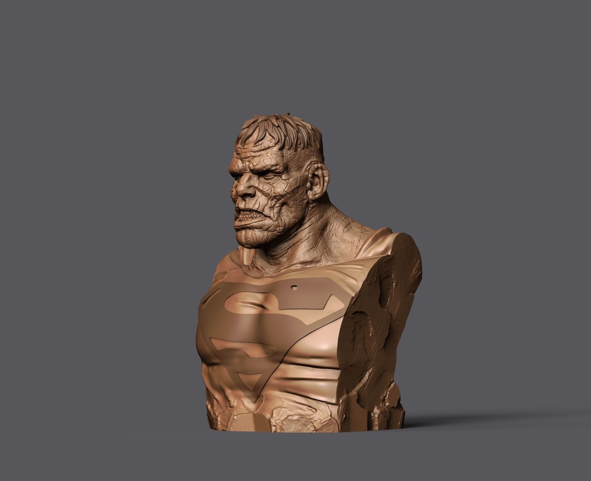 BIZARRO superman bust 3D print model_1