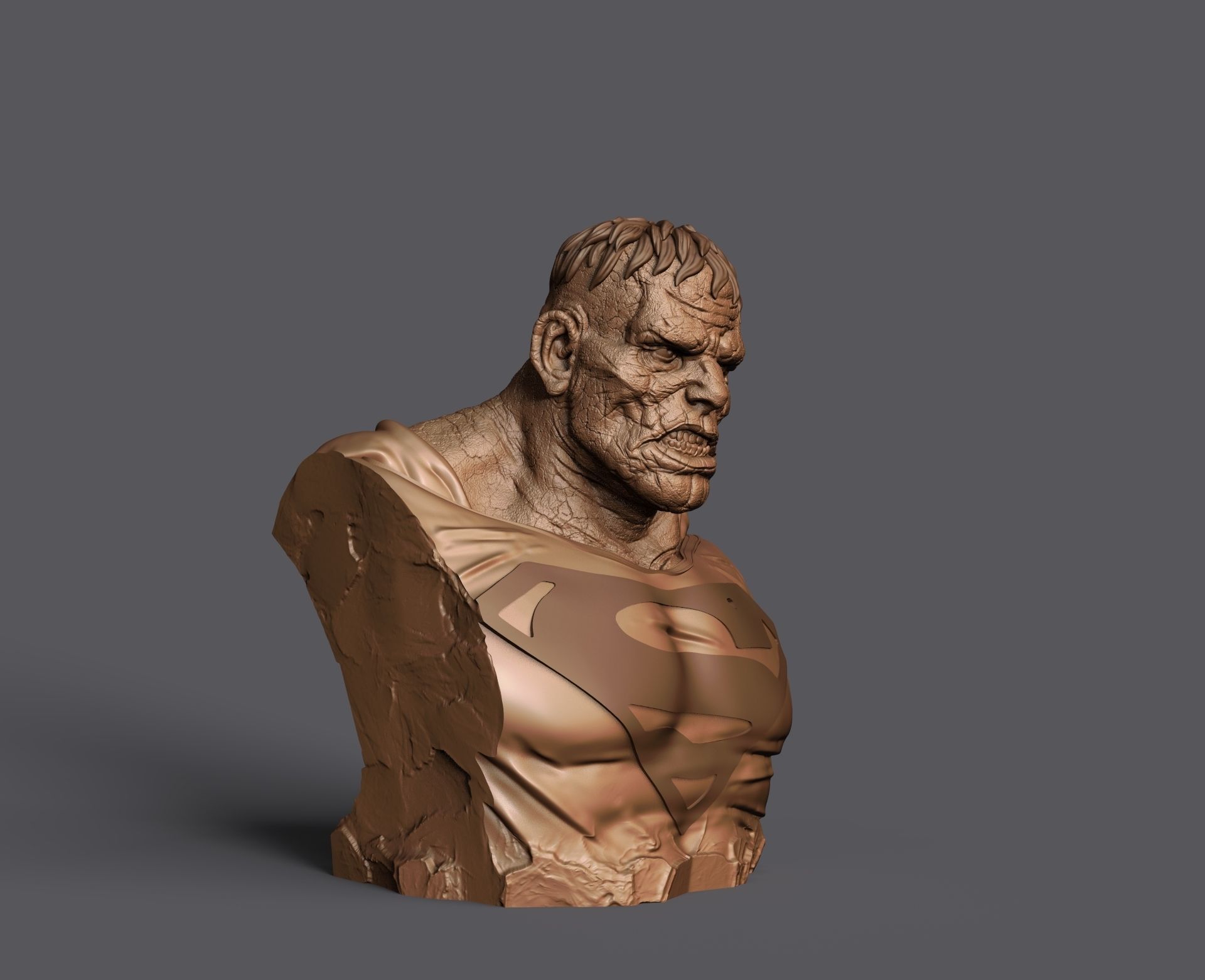 BIZARRO superman bust 3D print model_2