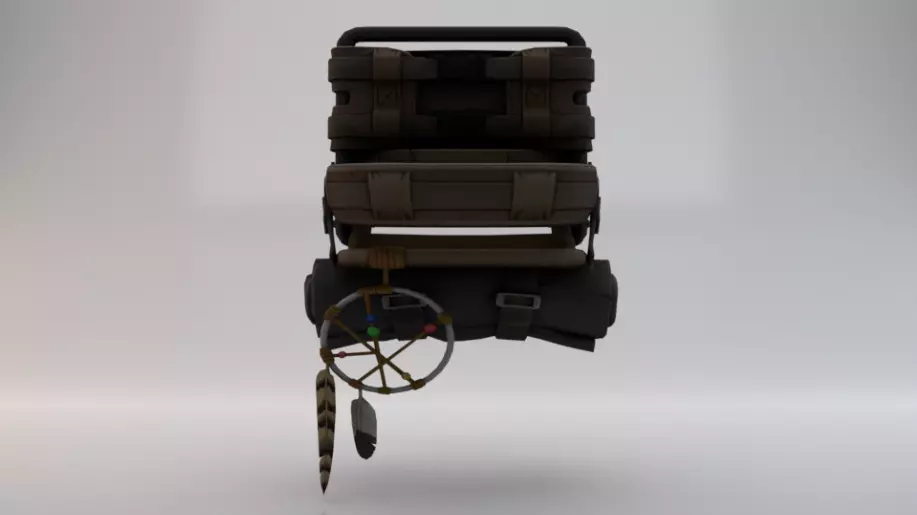 Backpack Low-poly 3D model