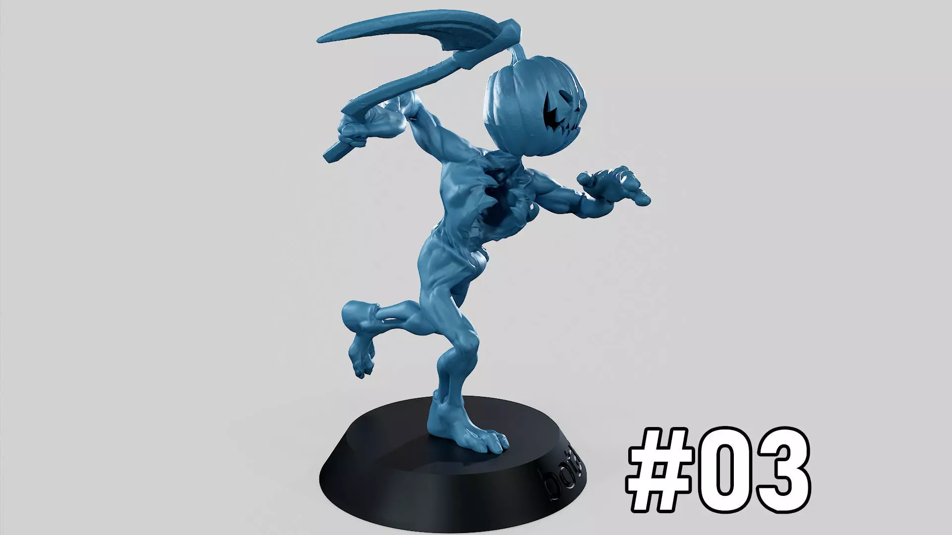 Pumpkin Undead Pose 03 3D print model_0