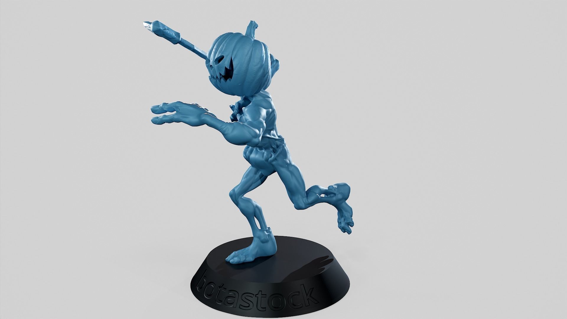 Pumpkin Undead Pose 03 3D print model_15