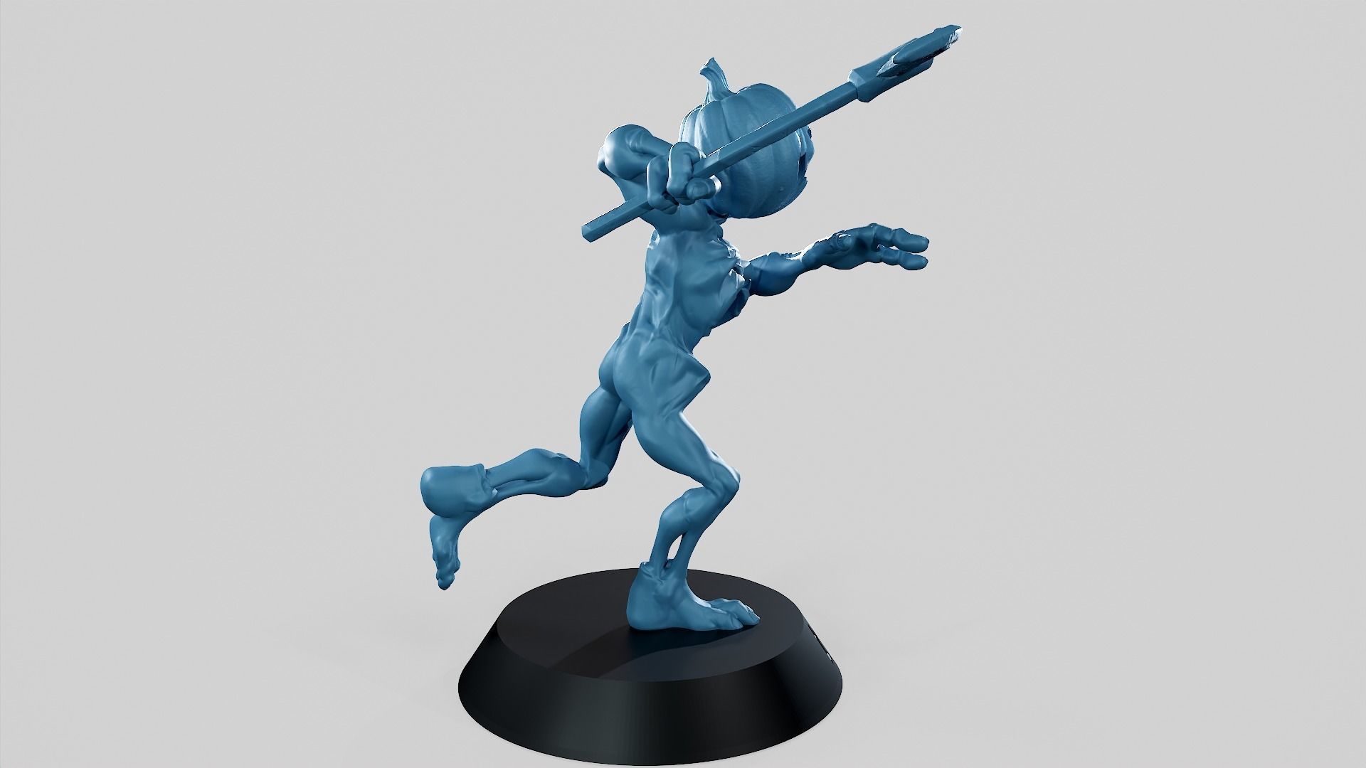 Pumpkin Undead Pose 03 3D print model_6