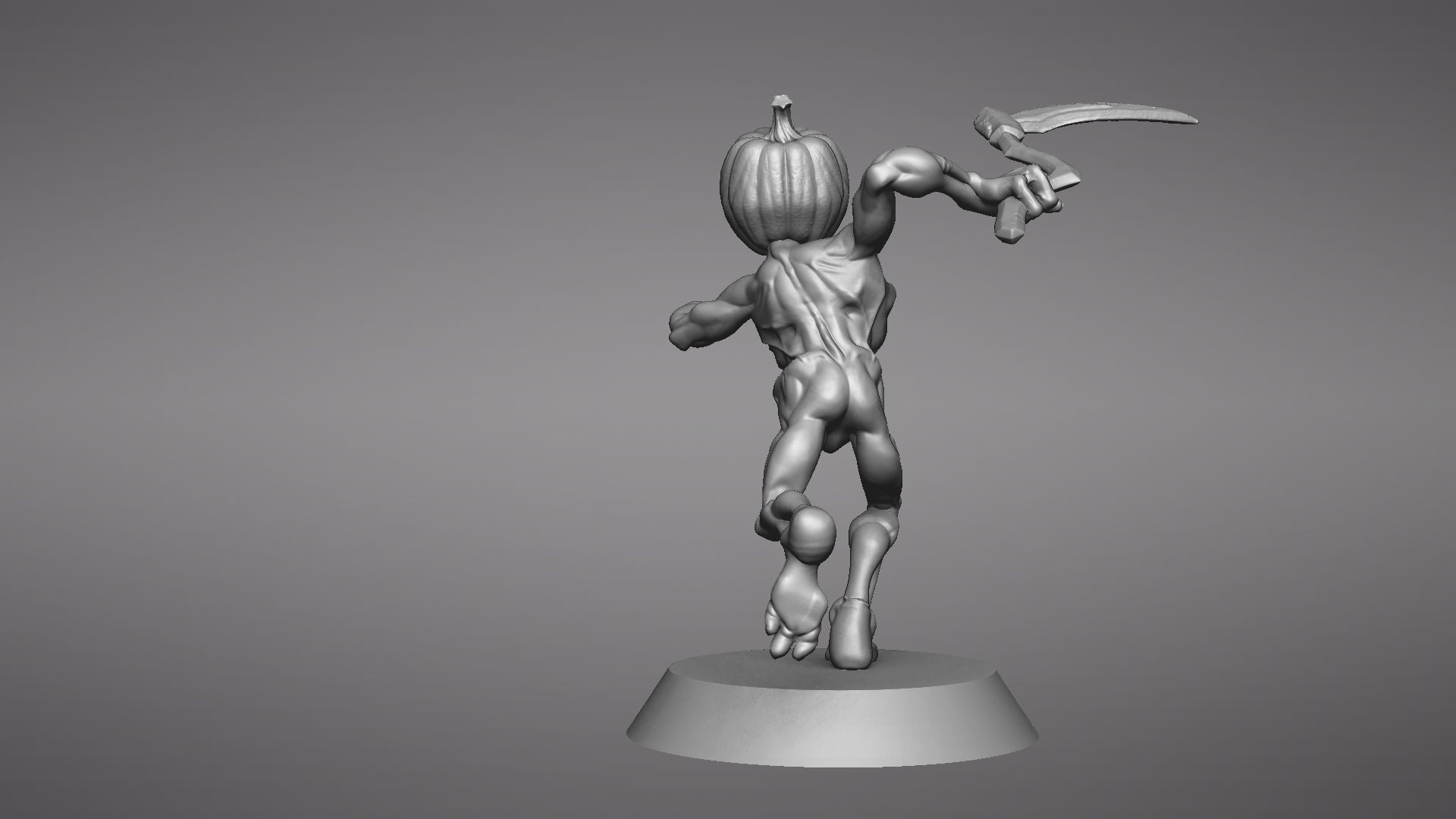 Pumpkin Undead Pose 03 3D print model_42
