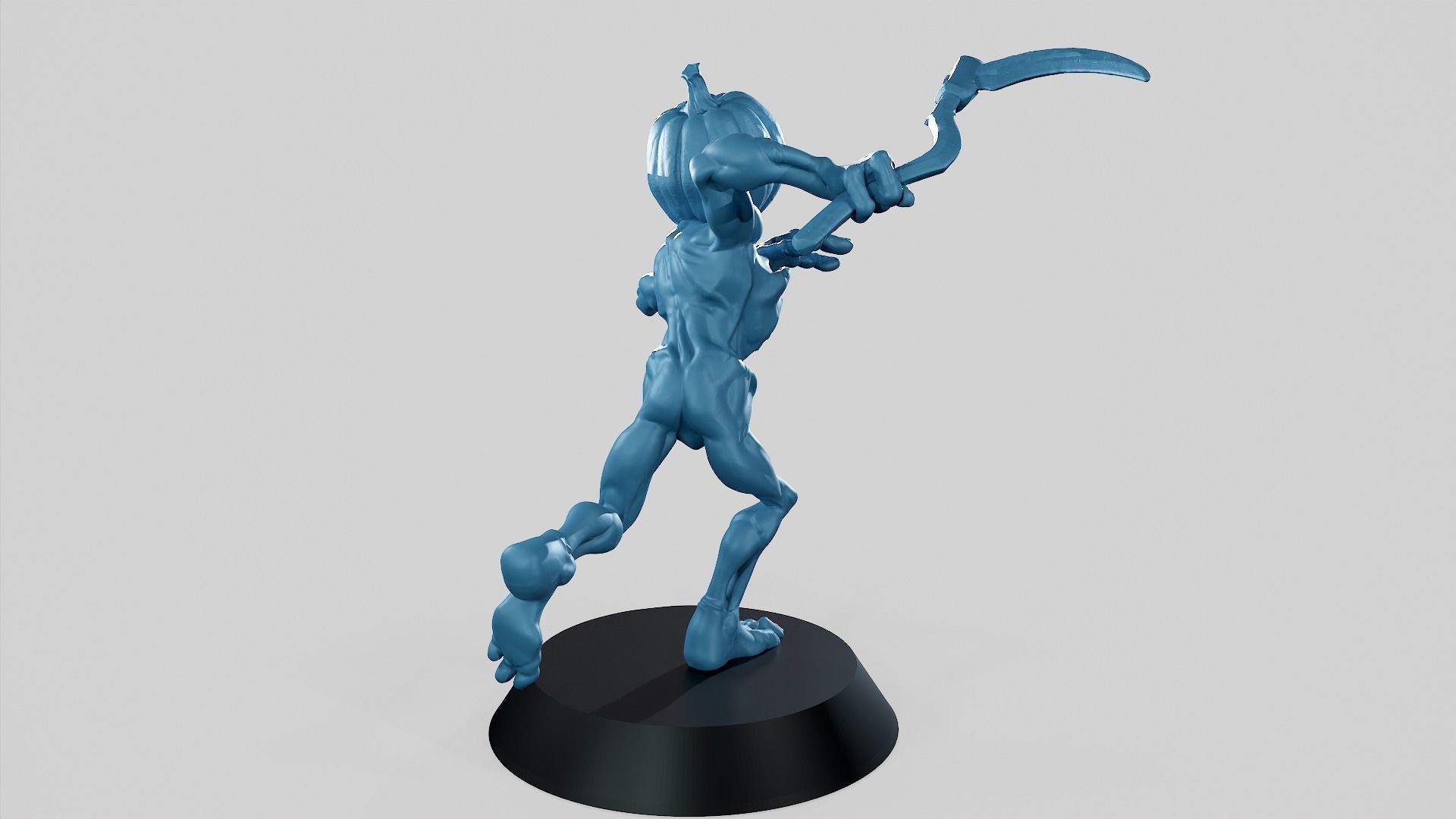 Pumpkin Undead Pose 03 3D print model_8