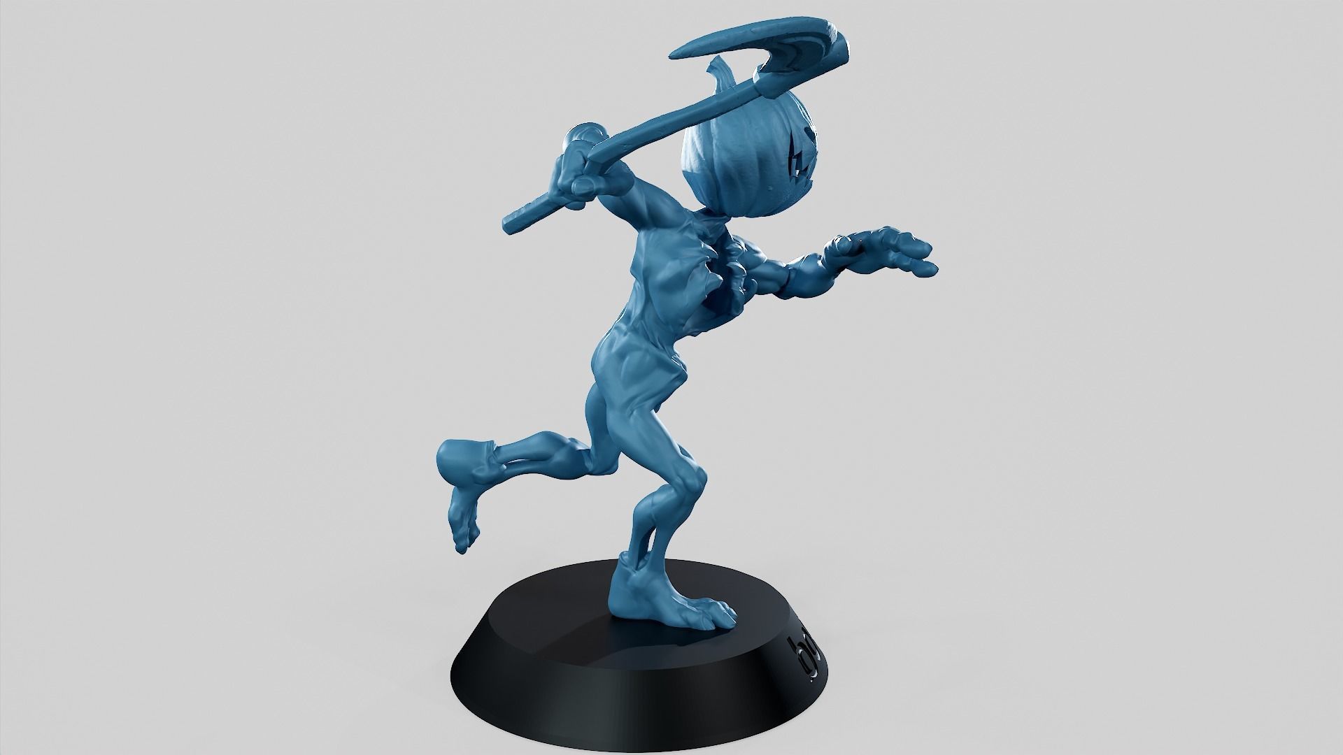 Pumpkin Undead Pose 03 3D print model_5