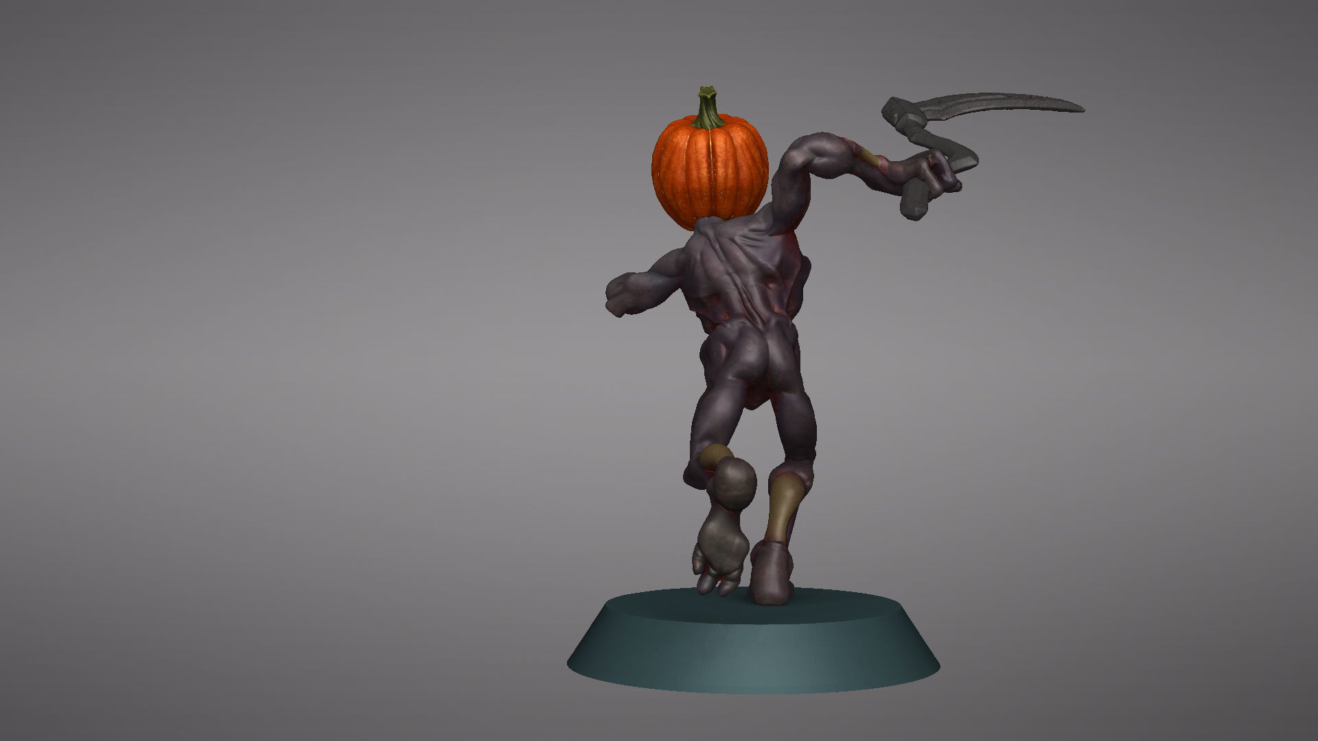 Pumpkin Undead Pose 03 3D print model_26