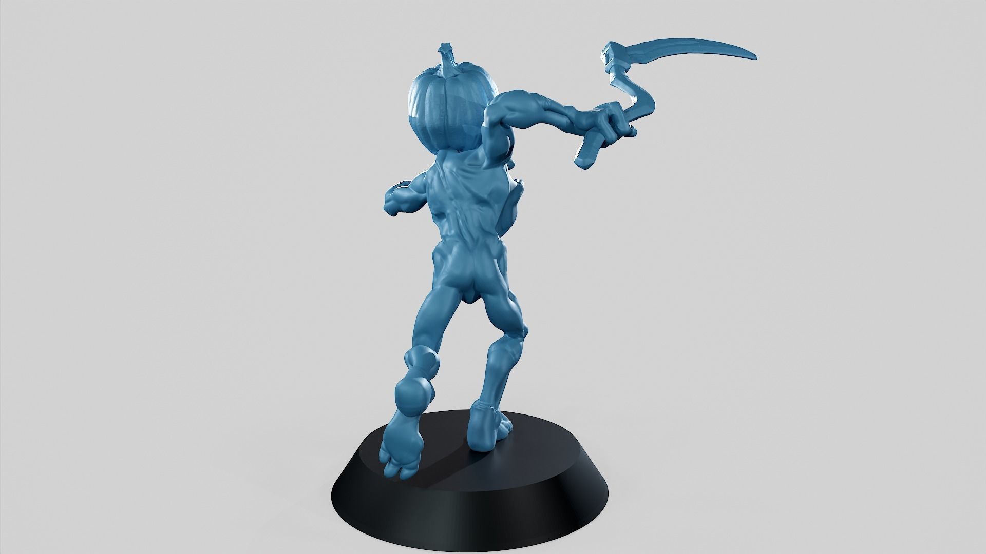 Pumpkin Undead Pose 03 3D print model_9