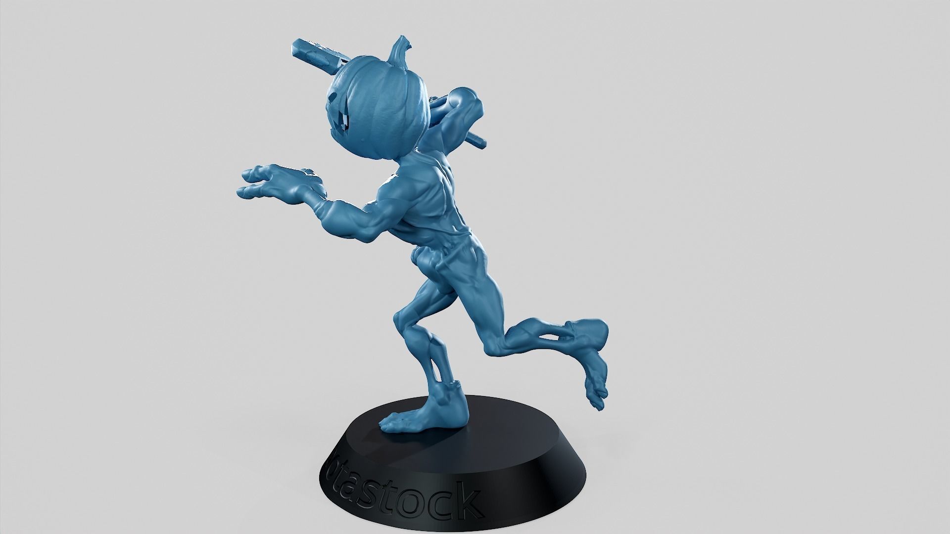 Pumpkin Undead Pose 03 3D print model_14