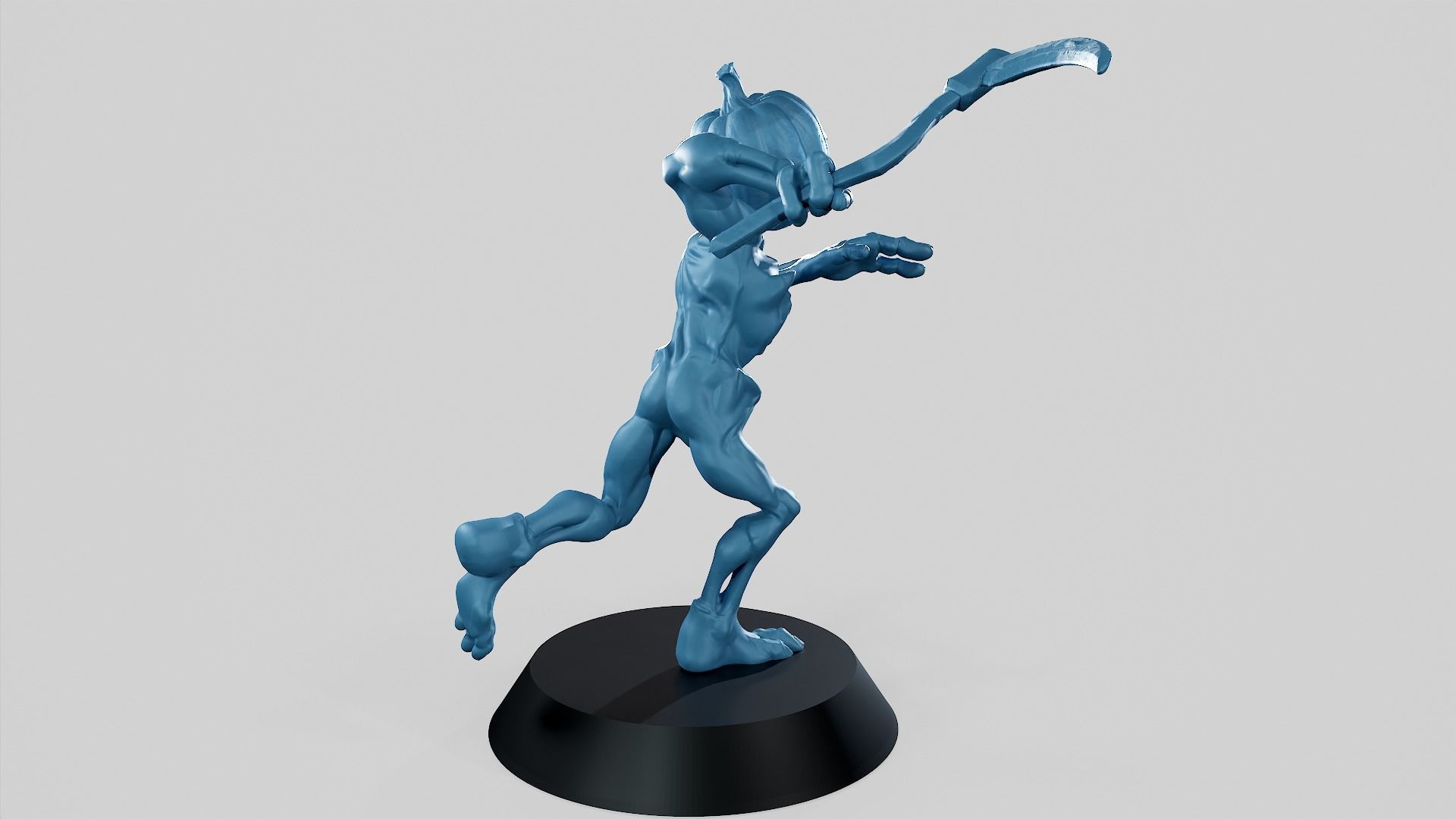 Pumpkin Undead Pose 03 3D print model_7
