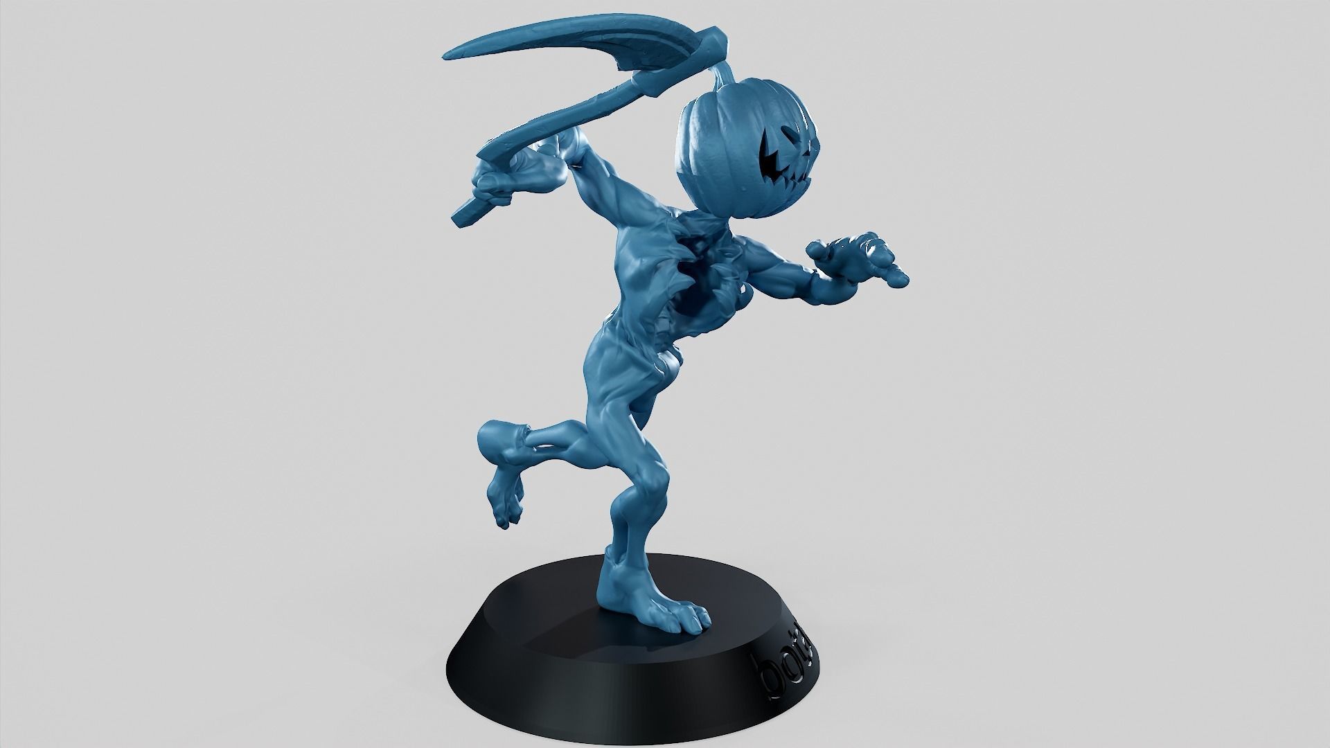 Pumpkin Undead Pose 03 3D print model_4