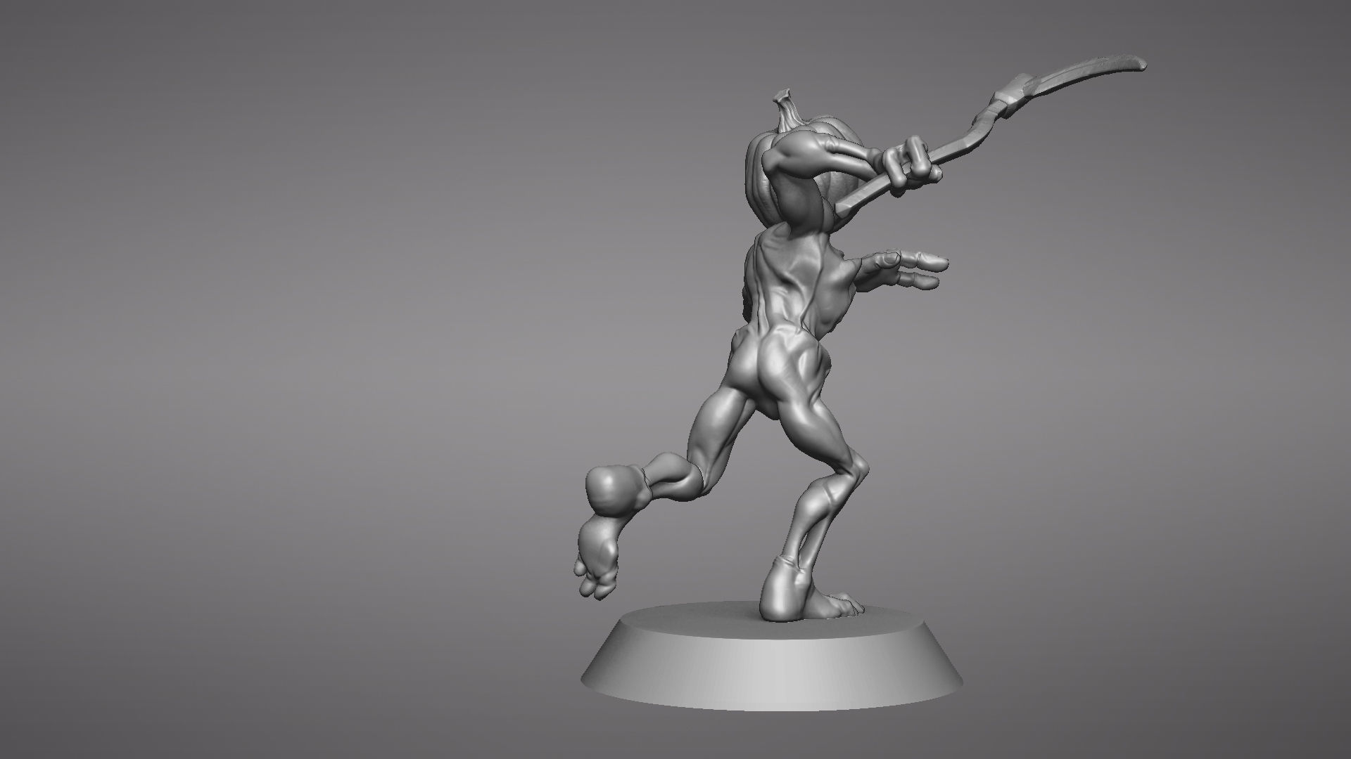 Pumpkin Undead Pose 03 3D print model_44