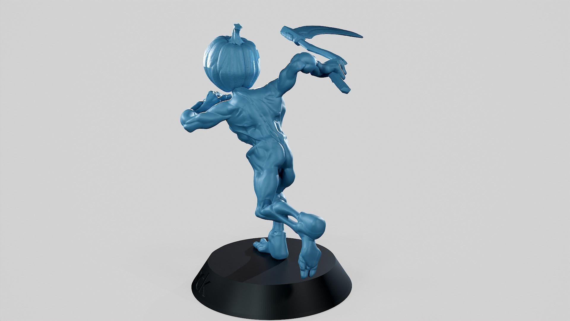 Pumpkin Undead Pose 03 3D print model_11