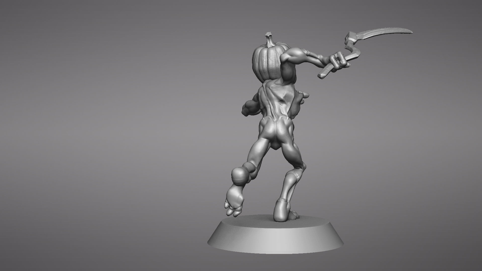 Pumpkin Undead Pose 03 3D print model_43