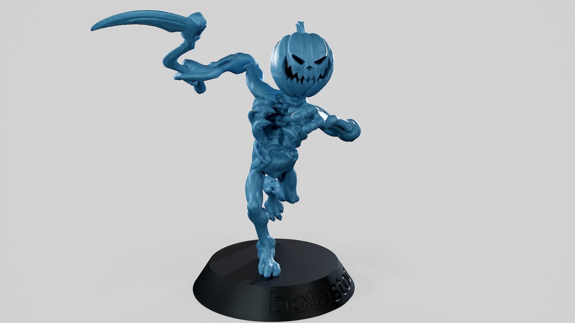 Pumpkin Undead Pose 03 3D print model_2