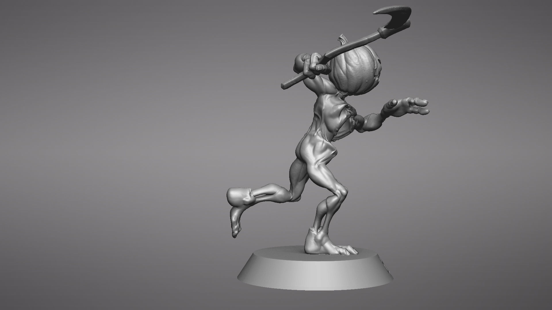 Pumpkin Undead Pose 03 3D print model_46