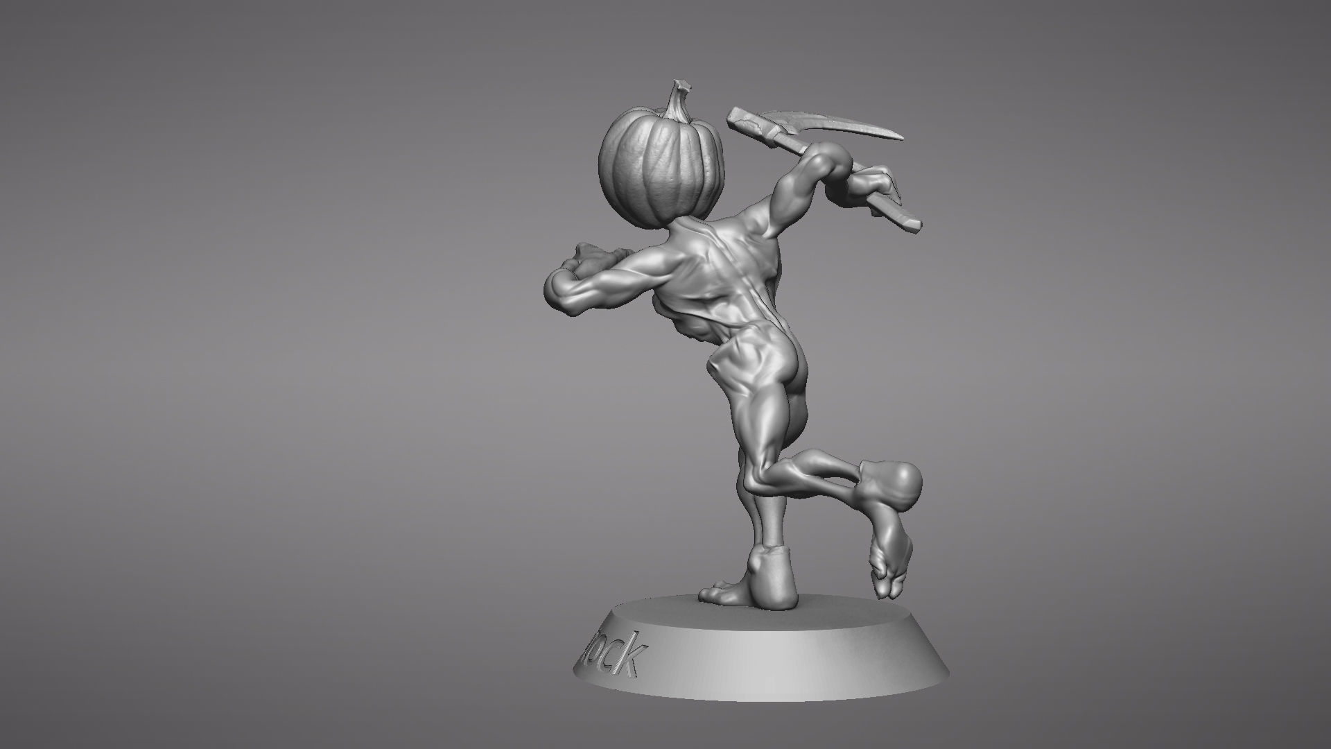 Pumpkin Undead Pose 03 3D print model_40
