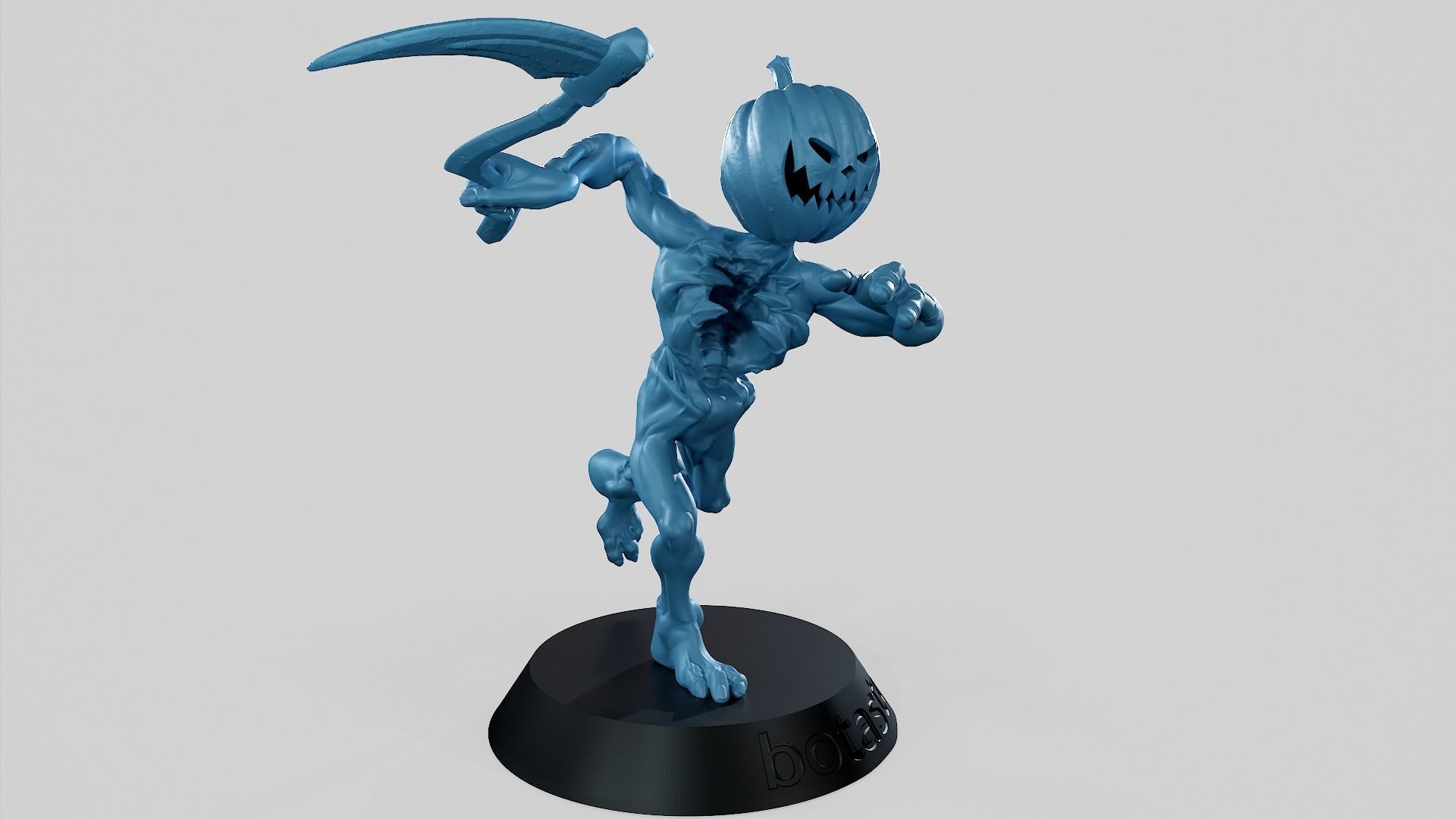 Pumpkin Undead Pose 03 3D print model_3
