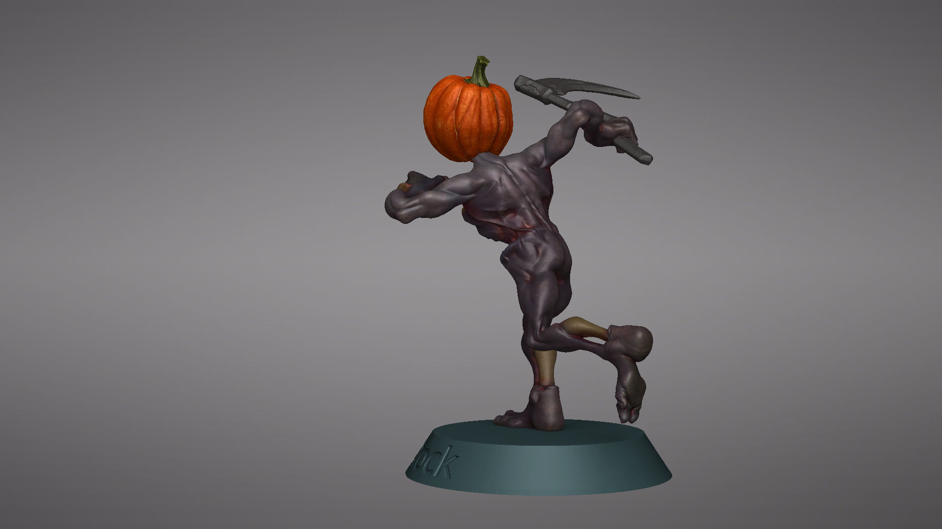 Pumpkin Undead Pose 03 3D print model_24