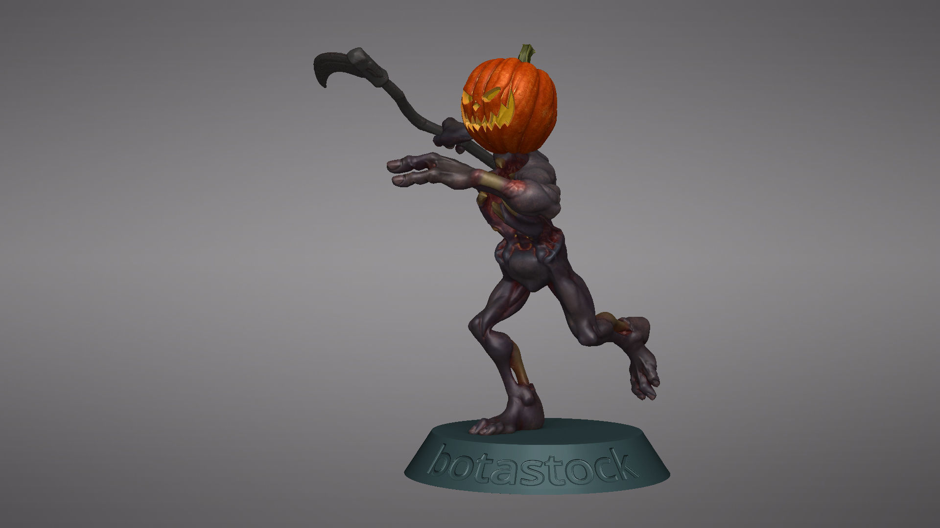 Pumpkin Undead Pose 03 3D print model_20
