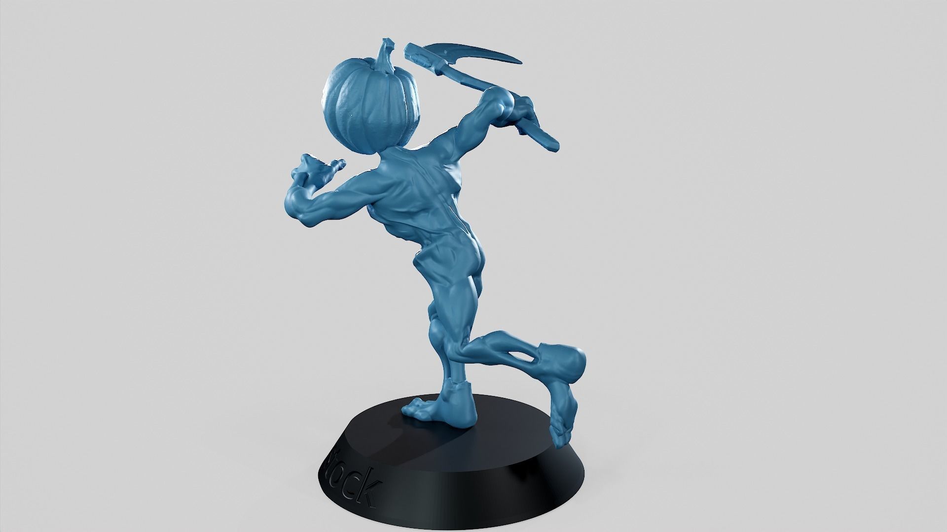Pumpkin Undead Pose 03 3D print model_12