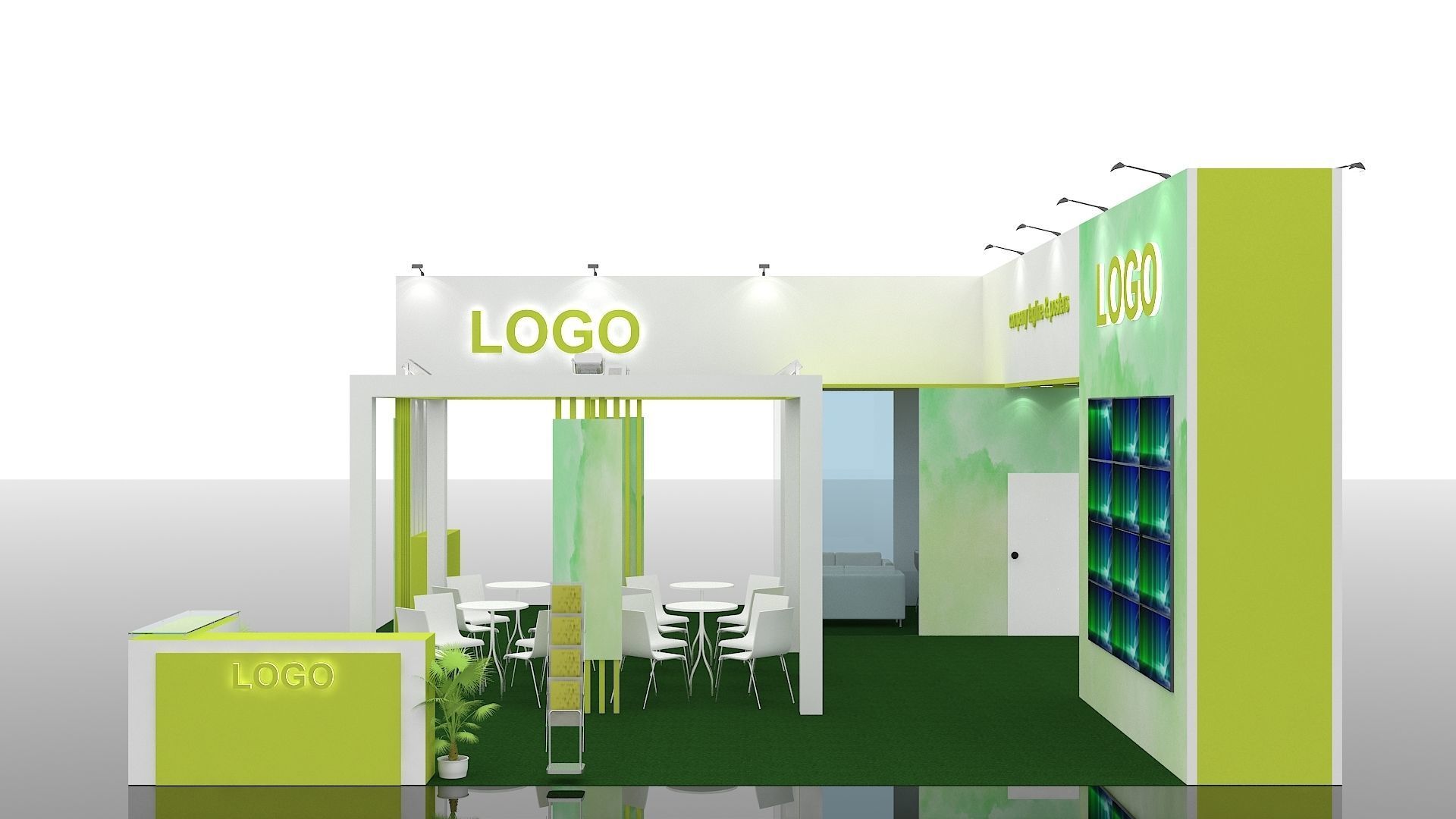 Exhibition Stand Design 12 meter x 9 meter 3D model_3