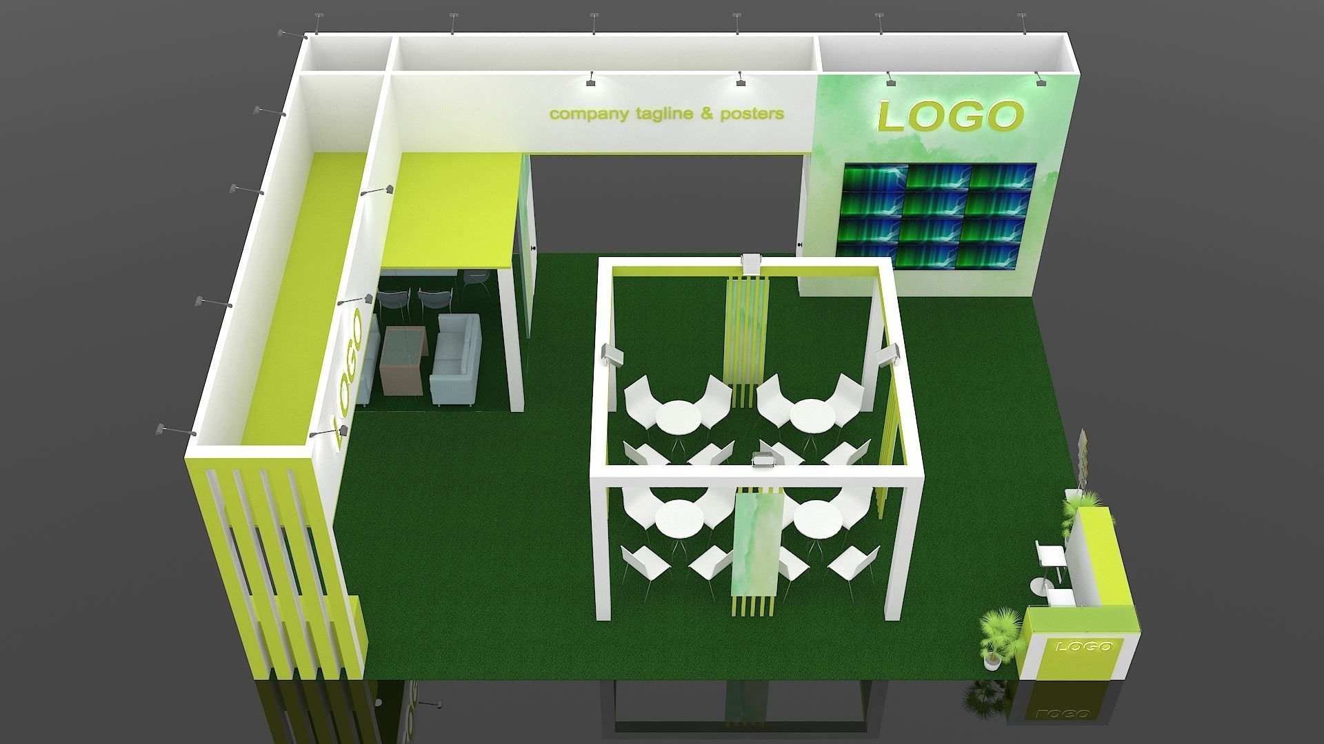 Exhibition Stand Design 12 meter x 9 meter 3D model_5