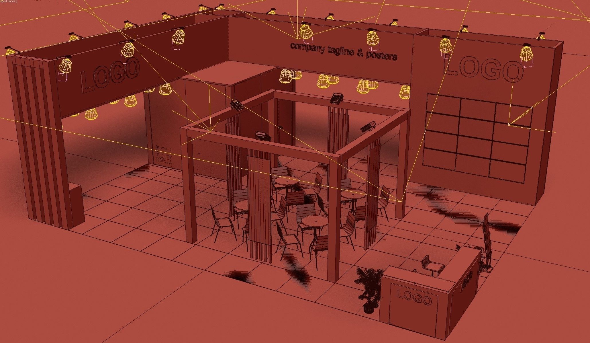 Exhibition Stand Design 12 meter x 9 meter 3D model_6