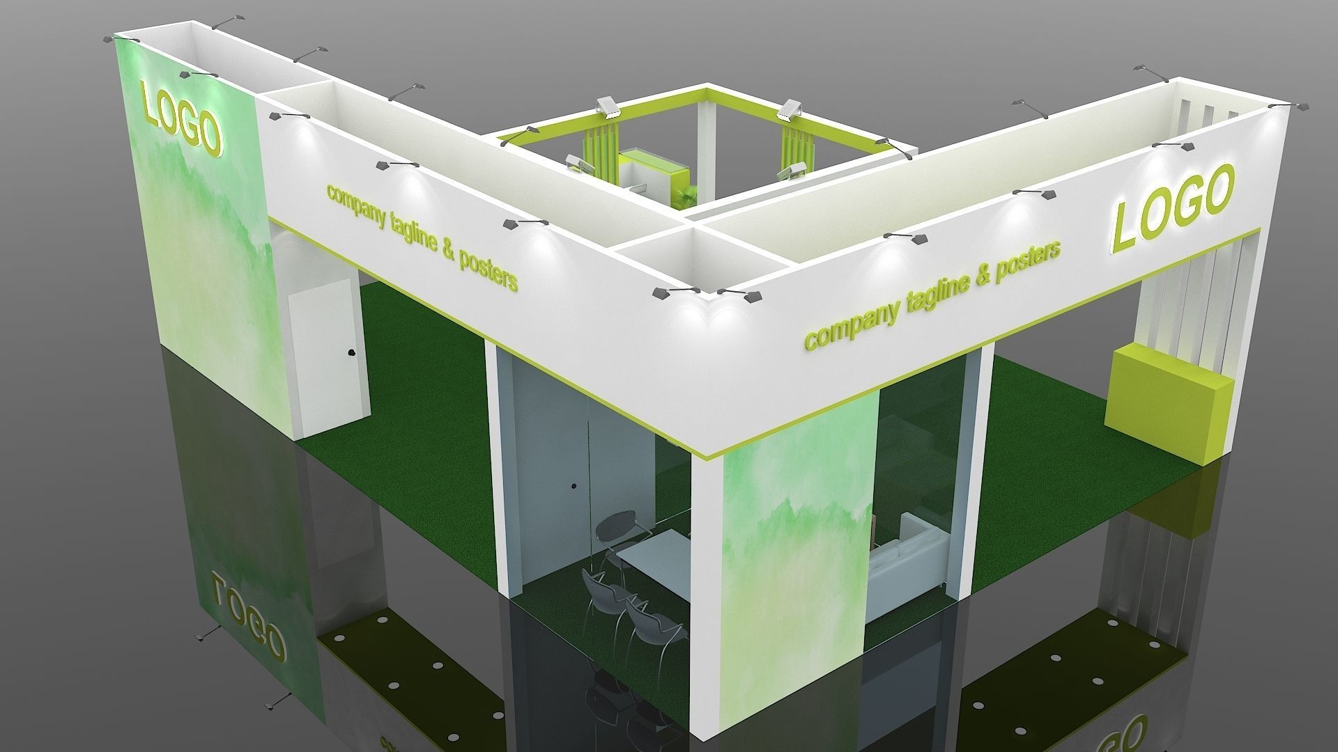 Exhibition Stand Design 12 meter x 9 meter 3D model_1