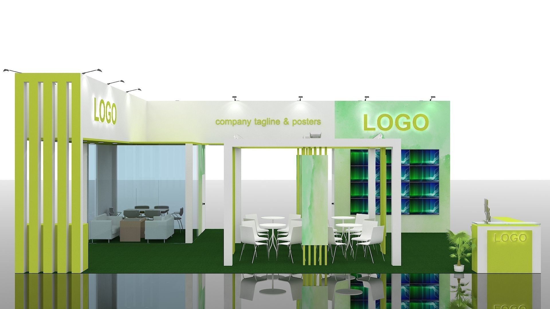 Exhibition Stand Design 12 meter x 9 meter 3D model_2