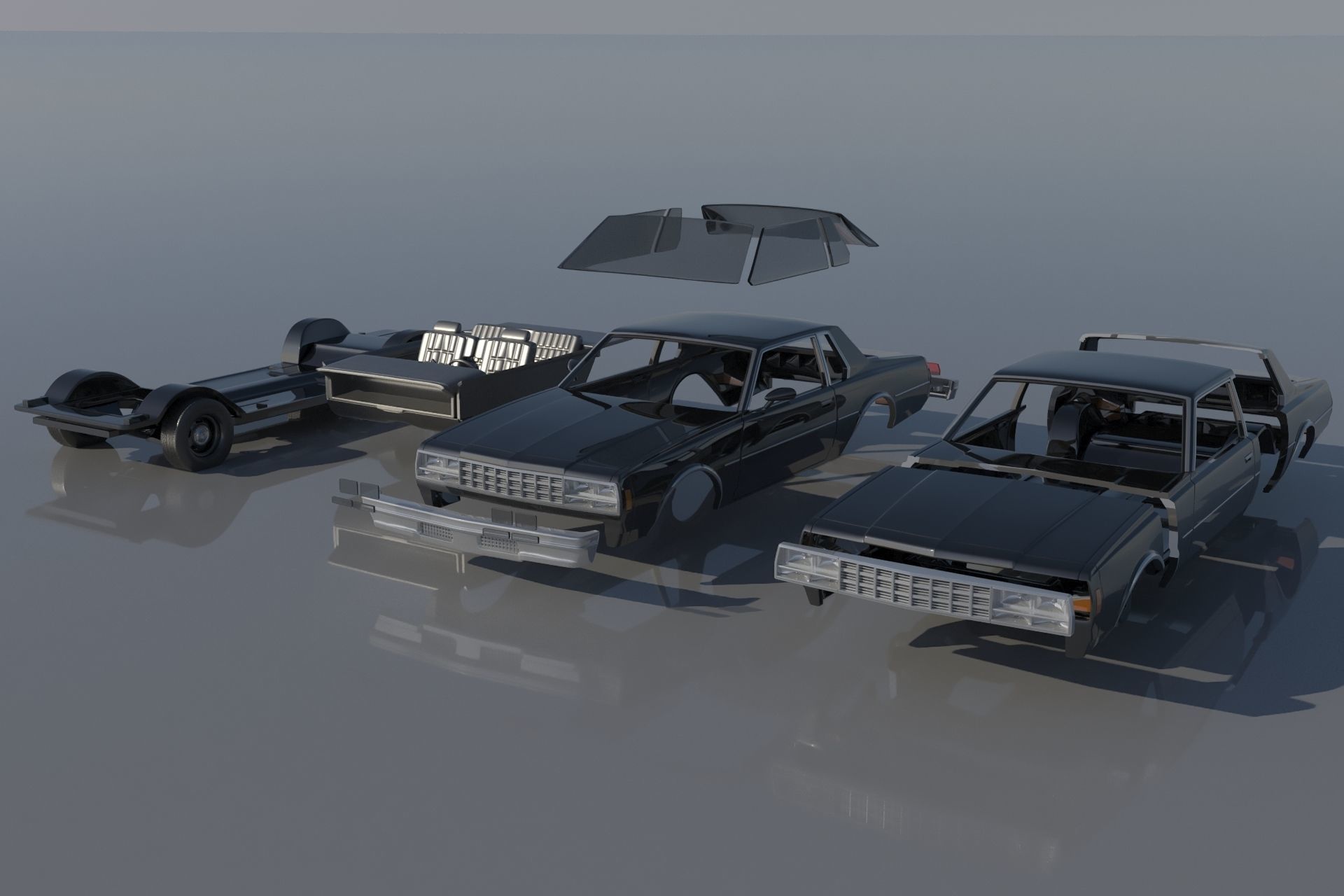 Chevrolet Impala Coupe 1977 3D print model_11