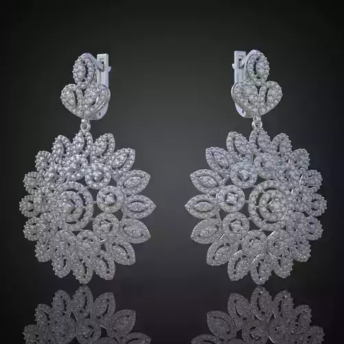 Earring 3D model 3D printable model 0054-10 Free 3D print model
