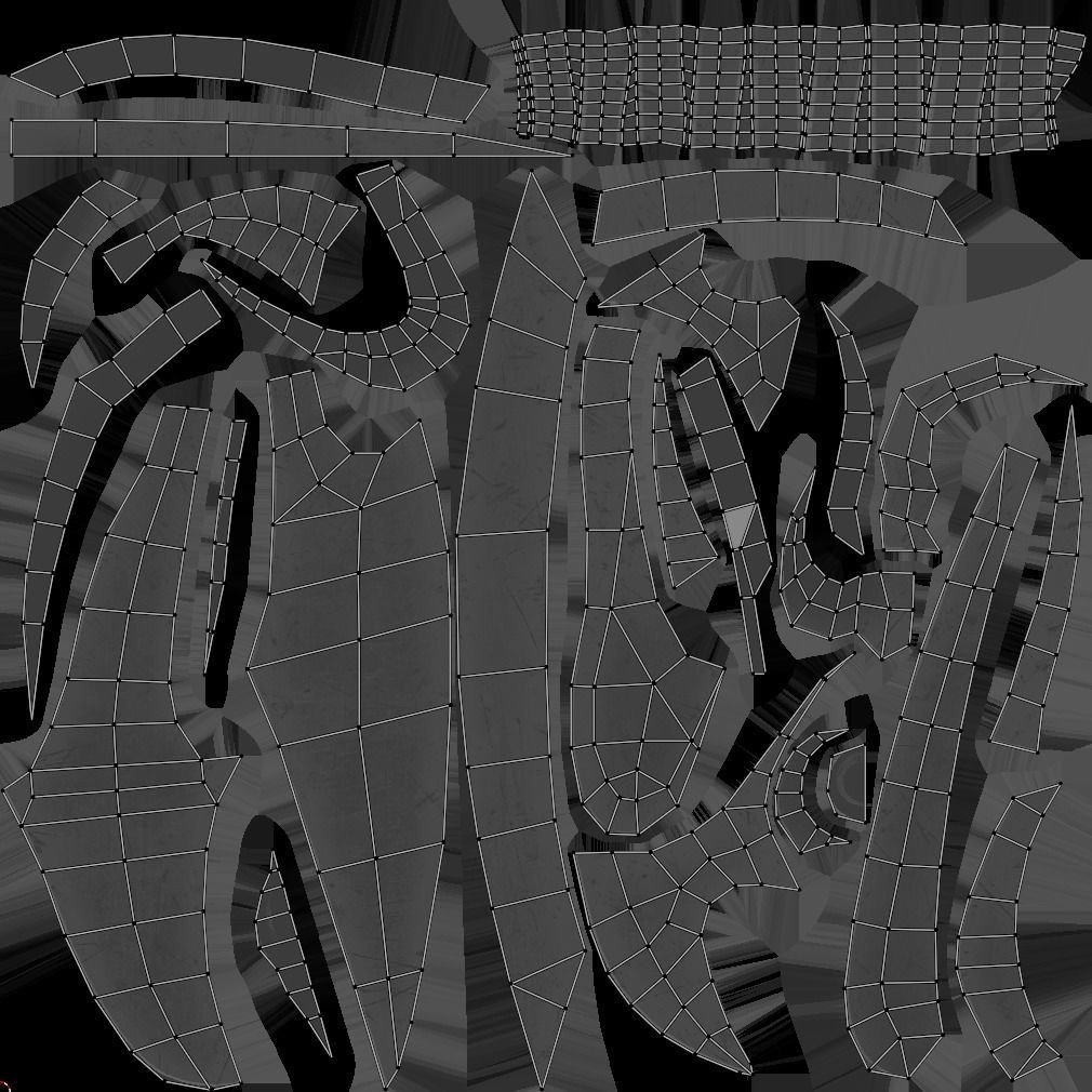 Stylized Fantasy Sword for Games Engine Bladed Melee Weapon Low-poly 3D model_15