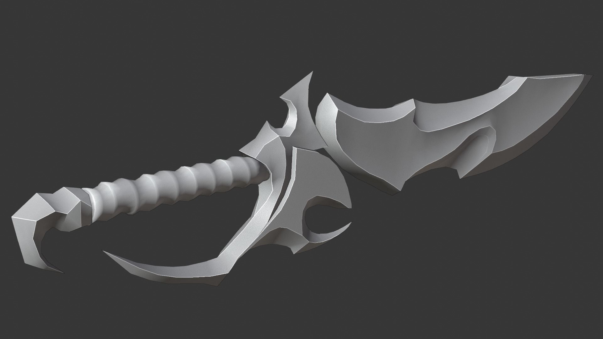 Stylized Fantasy Sword for Games Engine Bladed Melee Weapon Low-poly 3D model_14