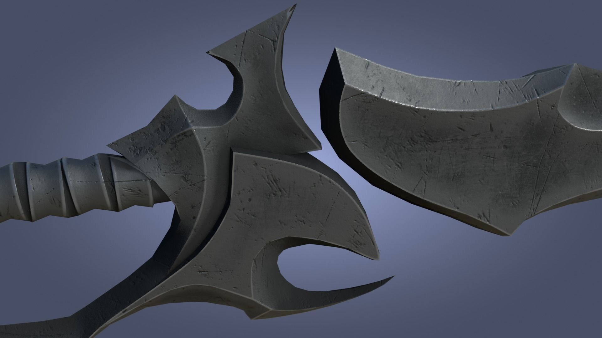 Stylized Fantasy Sword for Games Engine Bladed Melee Weapon Low-poly 3D model_4