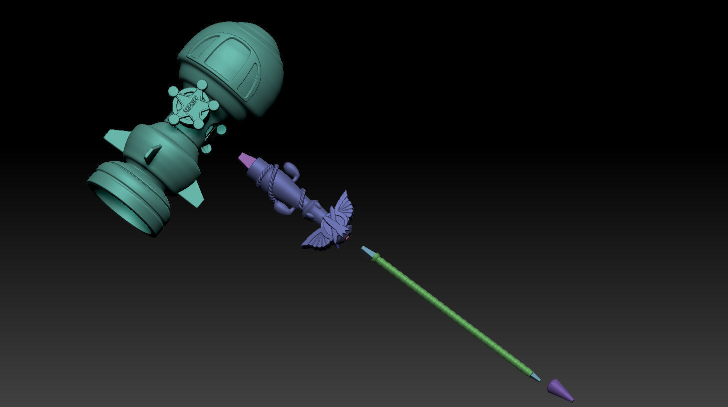 Kingdom Hearts III - Hyper Hammer 3D print model_4