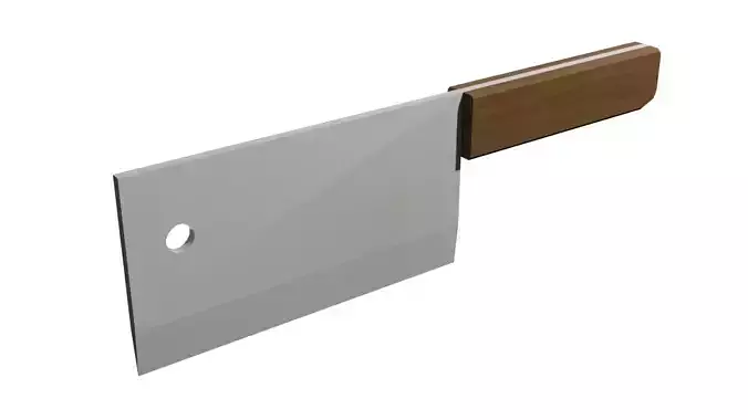 Knife Cleaver Low-Poly 3D model