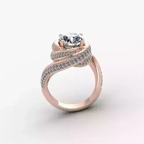 Ring with stones 3D print model