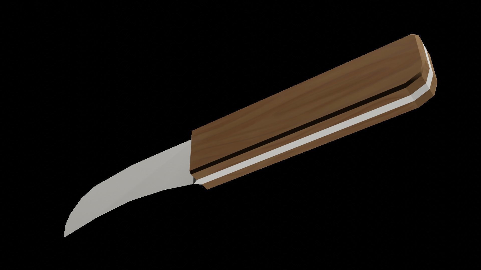 Vegetable Knife Low-Poly 3D model_1