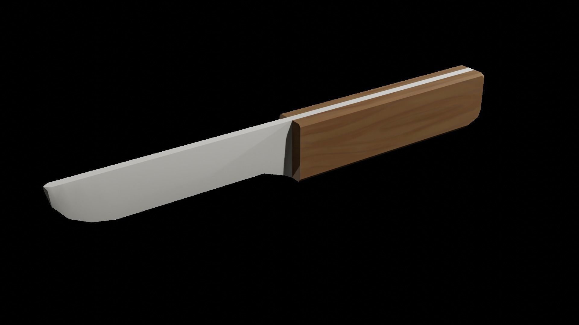 Low-Poly Knives Set knife 3D model_3