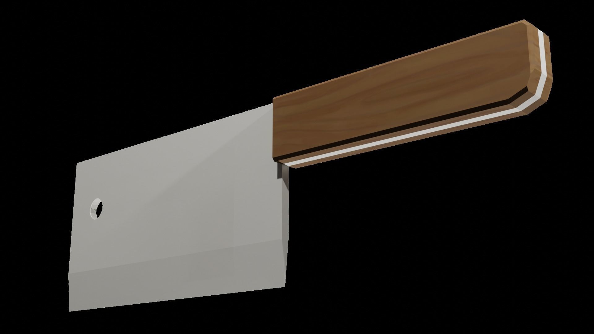 Low-Poly Knives Set knife 3D model_6