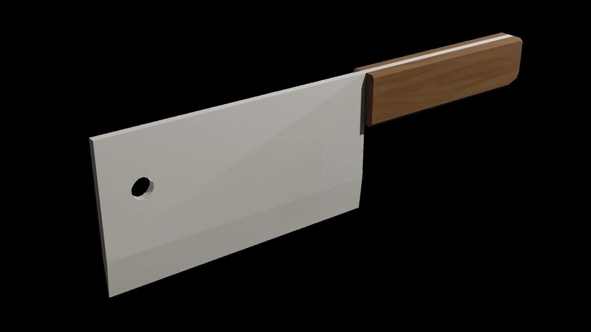 Low-Poly Knives Set knife 3D model_2