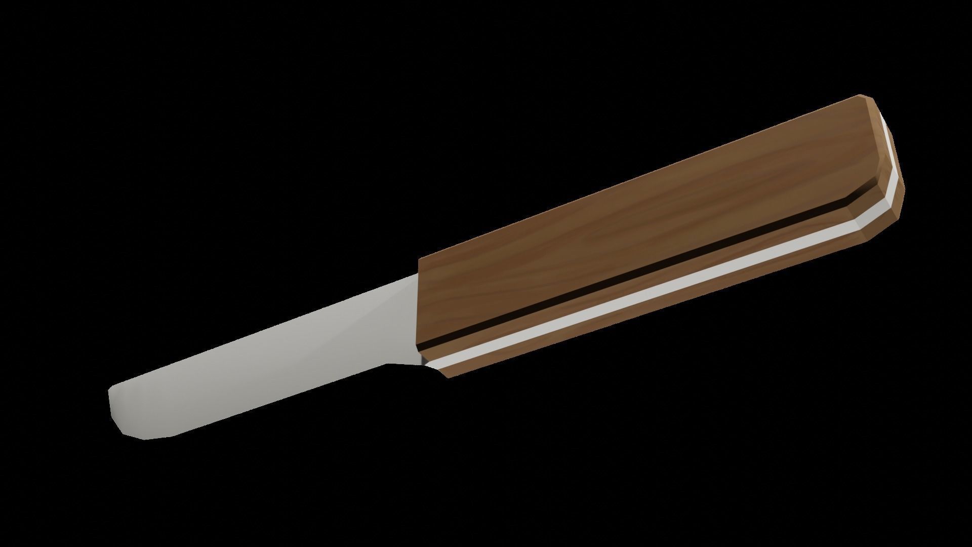 Low-Poly Knives Set knife 3D model_7