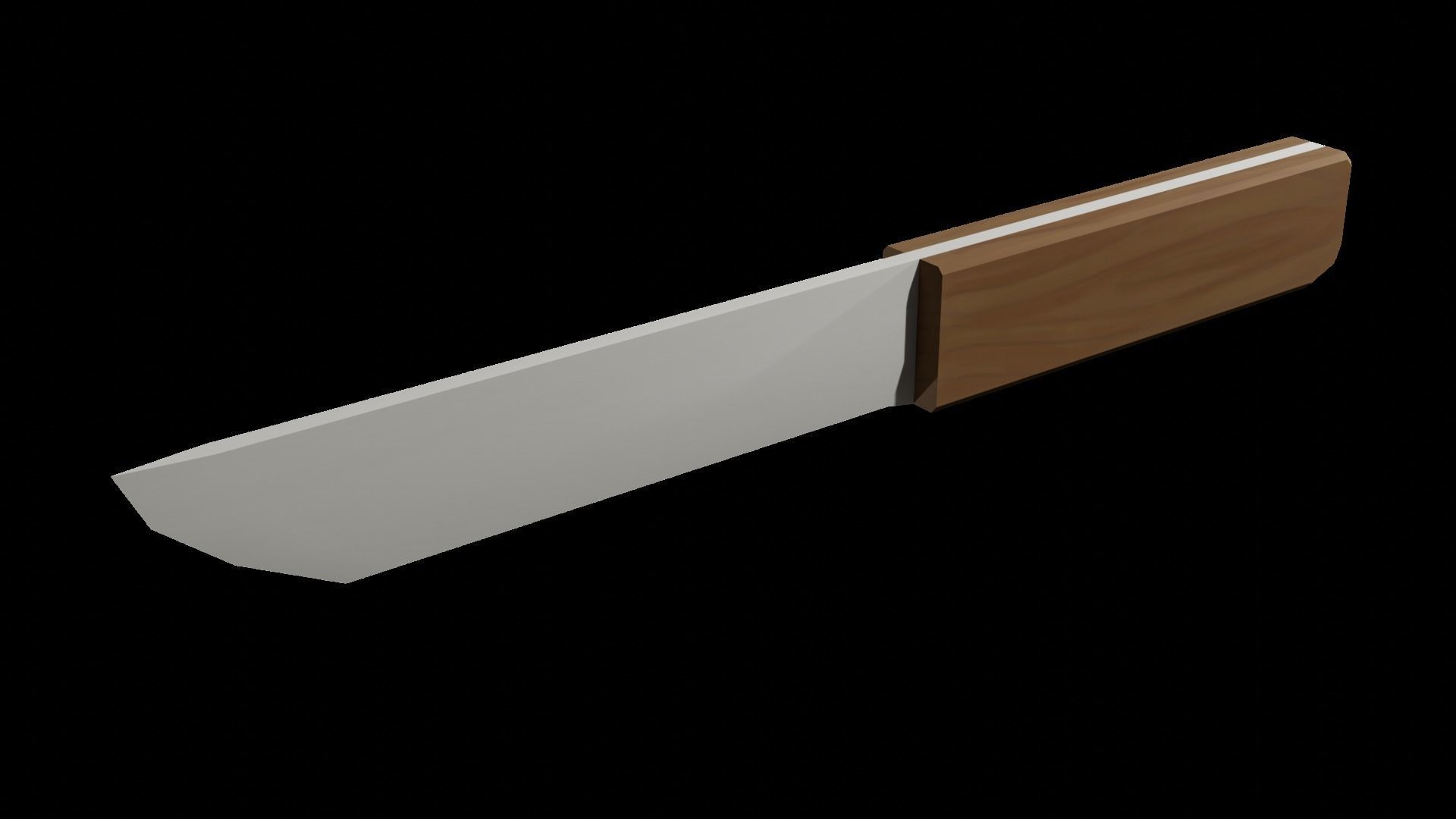 Low-Poly Knives Set knife 3D model_1