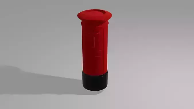  British Red Post Box 3D model 3D model