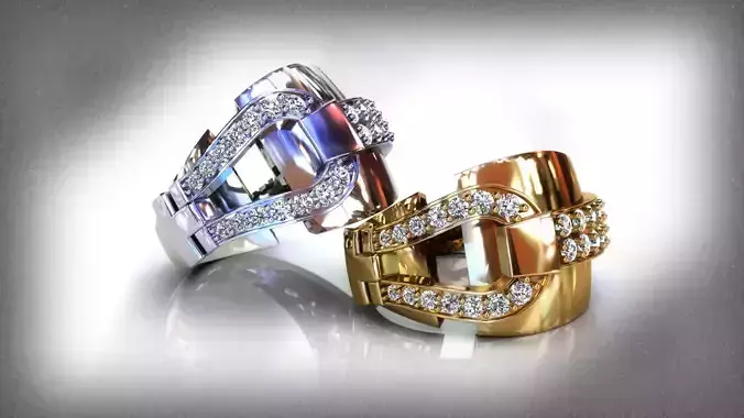 Diamond ring belt 3D print model