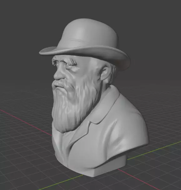 Charles Darwin 3D print model_2