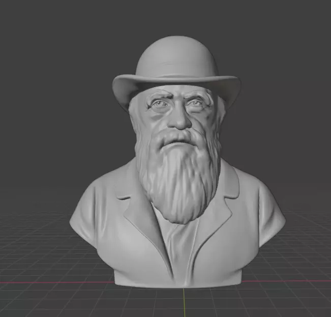 Charles Darwin 3D print model_9