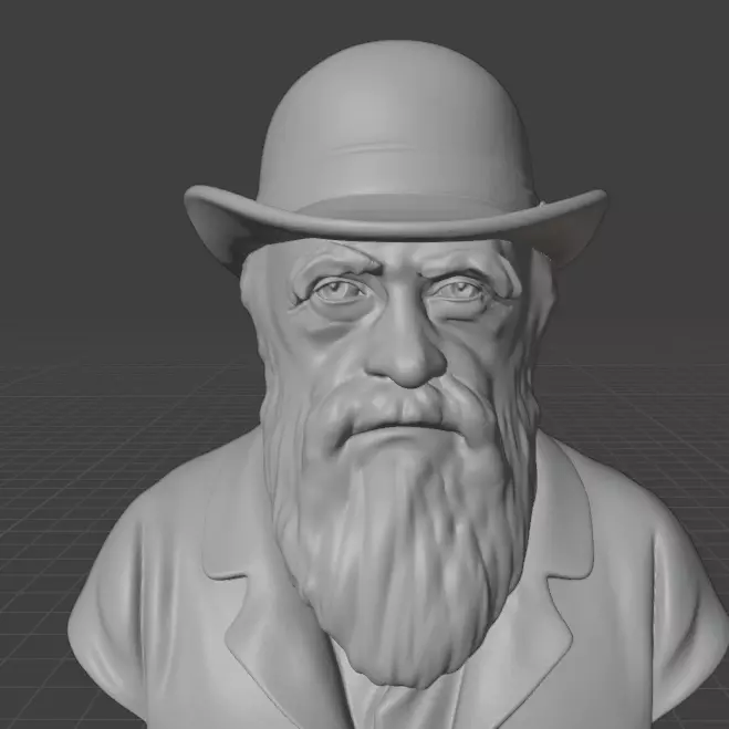 Charles Darwin 3D print model_18