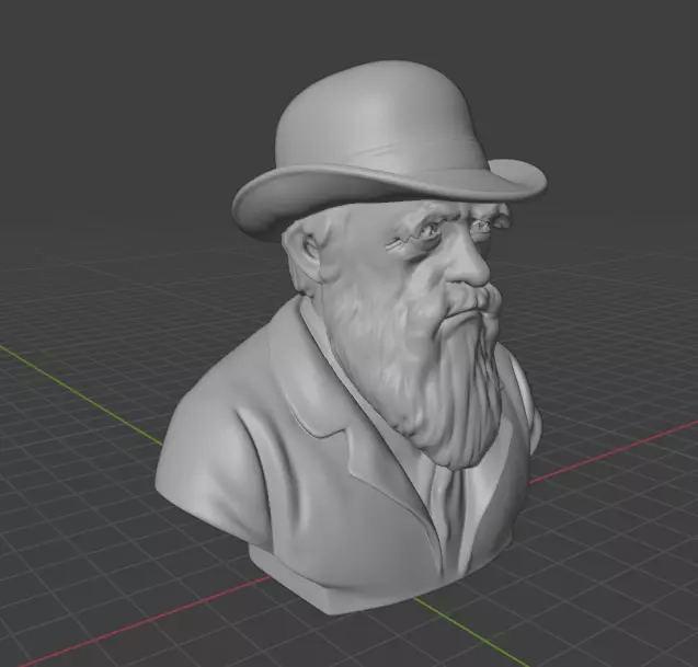 Charles Darwin 3D print model_22