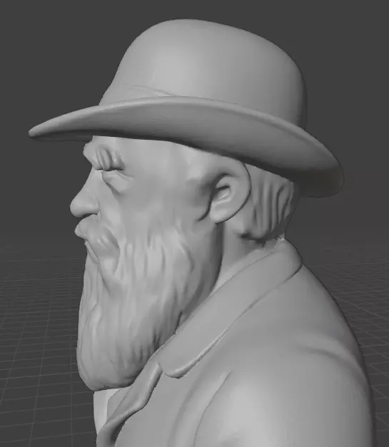 Charles Darwin 3D print model_19